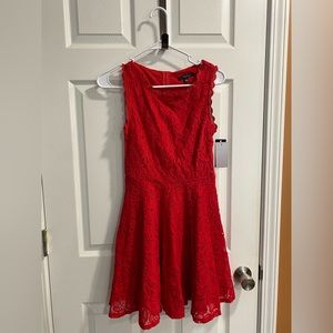 CITY STUDIO Juniors Red Lace Dress-Size 1 - NWT